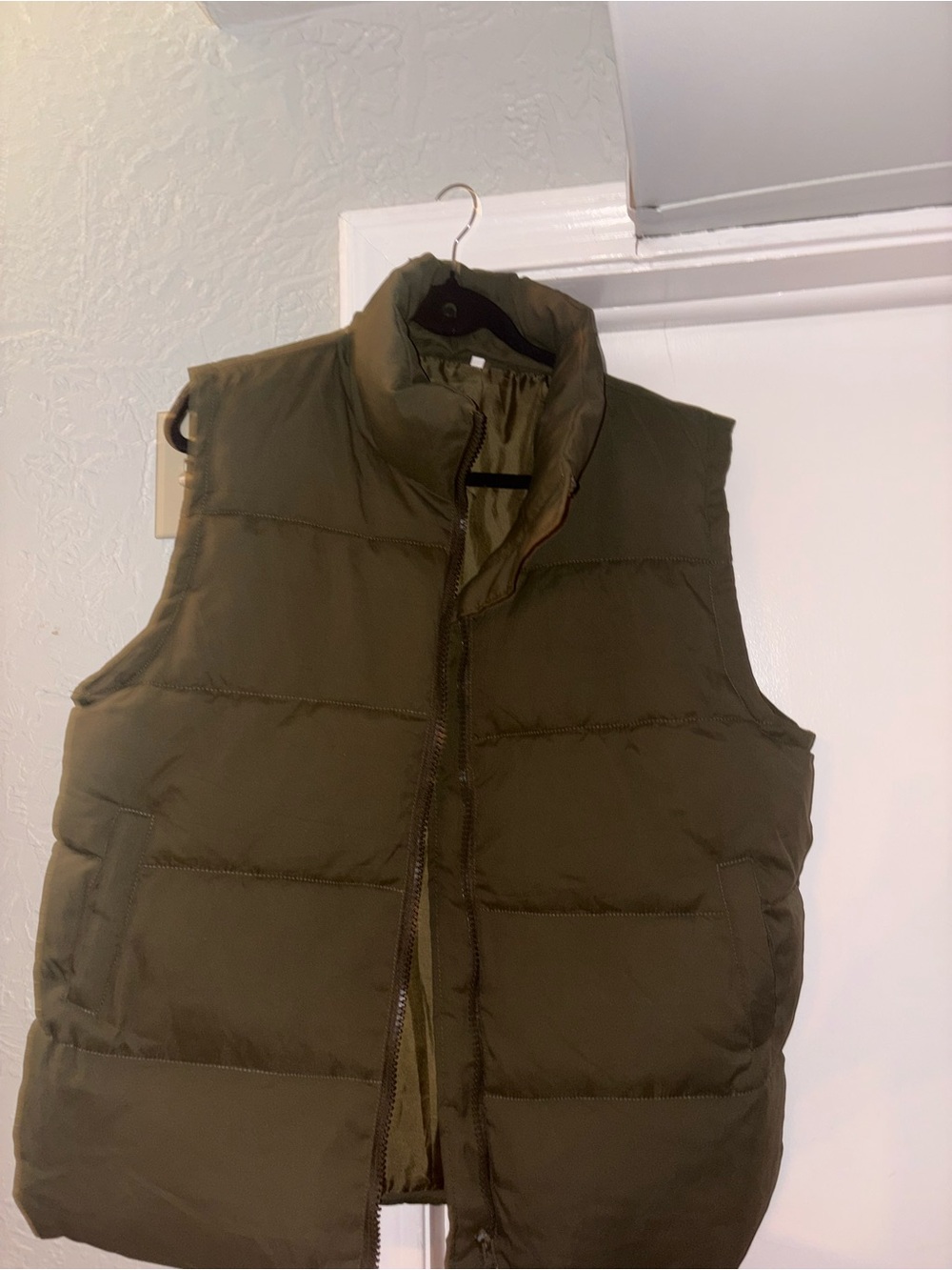 Olive Green Puffer Vest